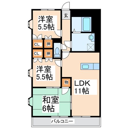 シティライフ宇土の物件間取画像